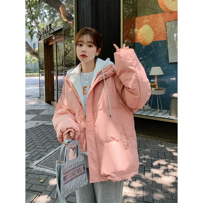 2025 New Korean Style down Jacket Women's Winter Large Size Short Cotton Jacket Bread Jacket Fat Girl Slimming Look Cotton Jacket