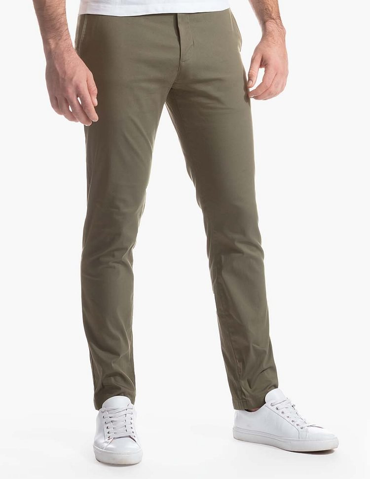 Nouveau décontracté pour hommes, pantalon d'affaires pour hommes de style automne, pantalon long en coton pur à haute élasticité en sergé tube droit_voghion.com
