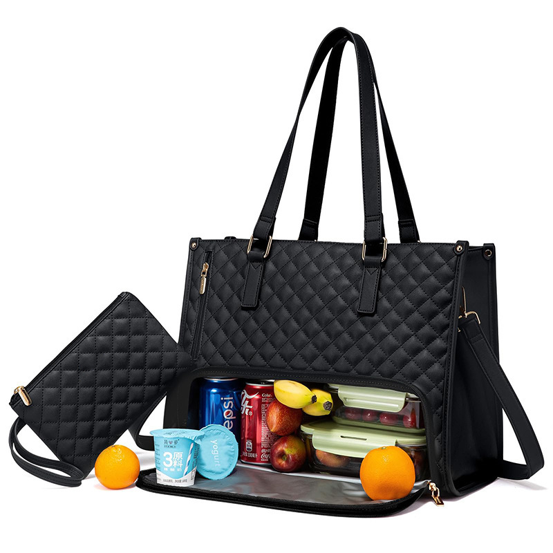 Bolso de almuerzo de mujer bolso de computadora portátil con aislamiento térmico bolso de computadora de gran capacidad