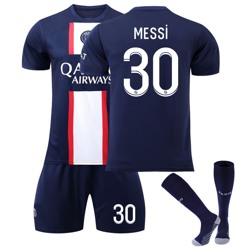 Venta al por mayor 2223 París casa Corte N ° 30 Jersey N ° 7 mbapei N ° 10 Neymar fútbol uniforme traje masculino fabricante