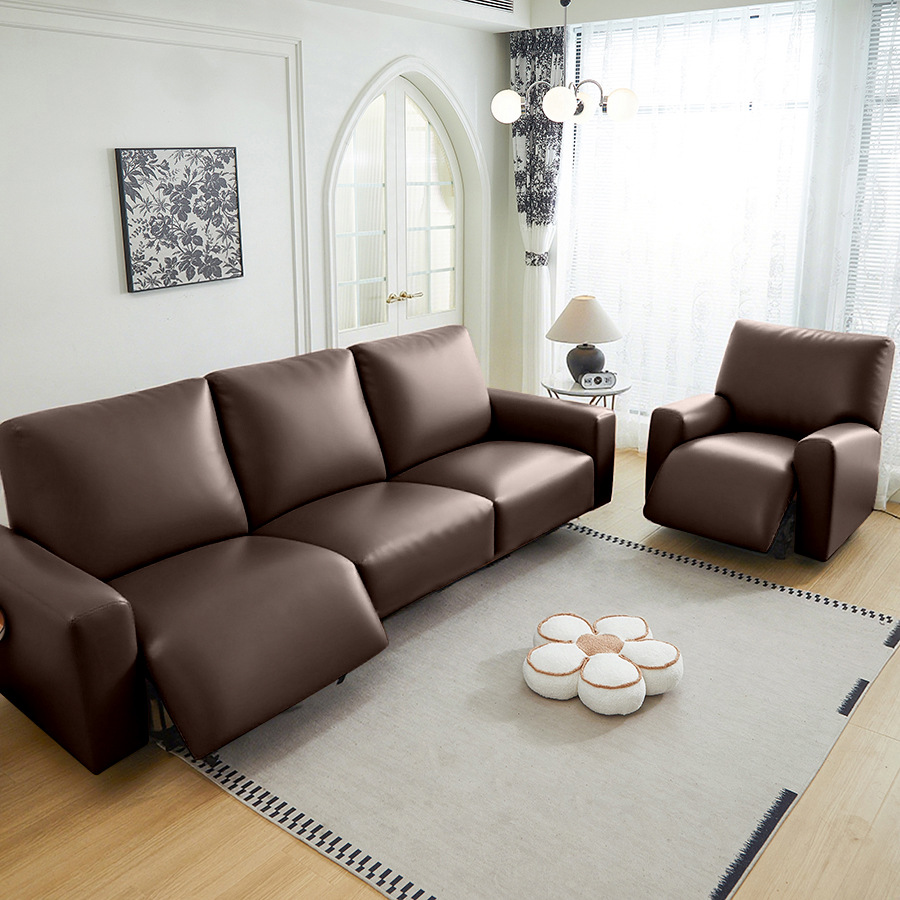 Cross-Border Solid Color Elastic Leather Chivas Sofa Cover Dust-Proof and Oil-Proof No-Wash Elastic Sofa Cover Combination Protective Cover