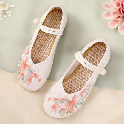 汉服鞋老北京布鞋女平底古风鞋子妈妈广场舞鞋民族风绣花鞋女跨境