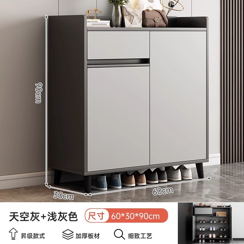 【메인 이미지 상품, 양문형 서랍 1개】 스카이 그레이 + 라이트 그레이 60*30*90