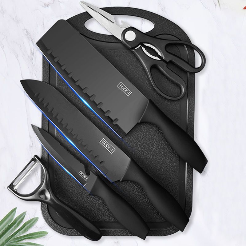 Juego de cuchillos de cocina, complemento alimenticio, cuchillo de fruta, juego de tres piezas, cuchillo de cocina de acero inoxidable, tabla de cortar, juego completo de cuchillos dos en uno