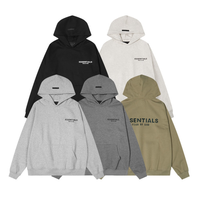 New American Trendy Brand Fear of God Essentials Laminated Letters for Men and Women Loose Velvet Sweatshirts New American Trendy Brand Fear of God Essentials Laminated Letters for Men and Women Loose Velvet Sweatshirts
