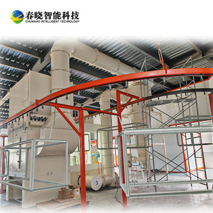 Hanging plastic spraying assembly line electrostatic plastic spraying coating production line high temperature curing equipment