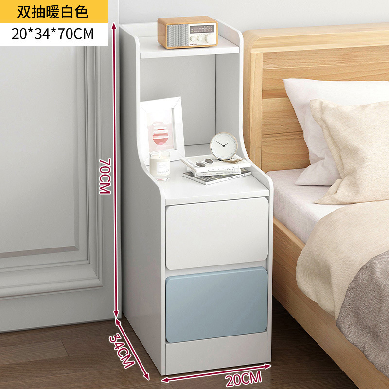 Mesa de noche para alquiler dormitorio moderno minimalista cama almacenamiento rack ultra estrecho brecha gabinete pequeño dormitorio armario