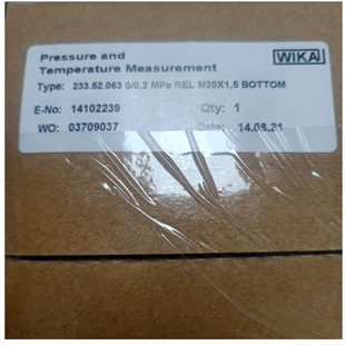 WIKA����SF6�ܶ��^���233.52.063 0/0.2MPa 14102239