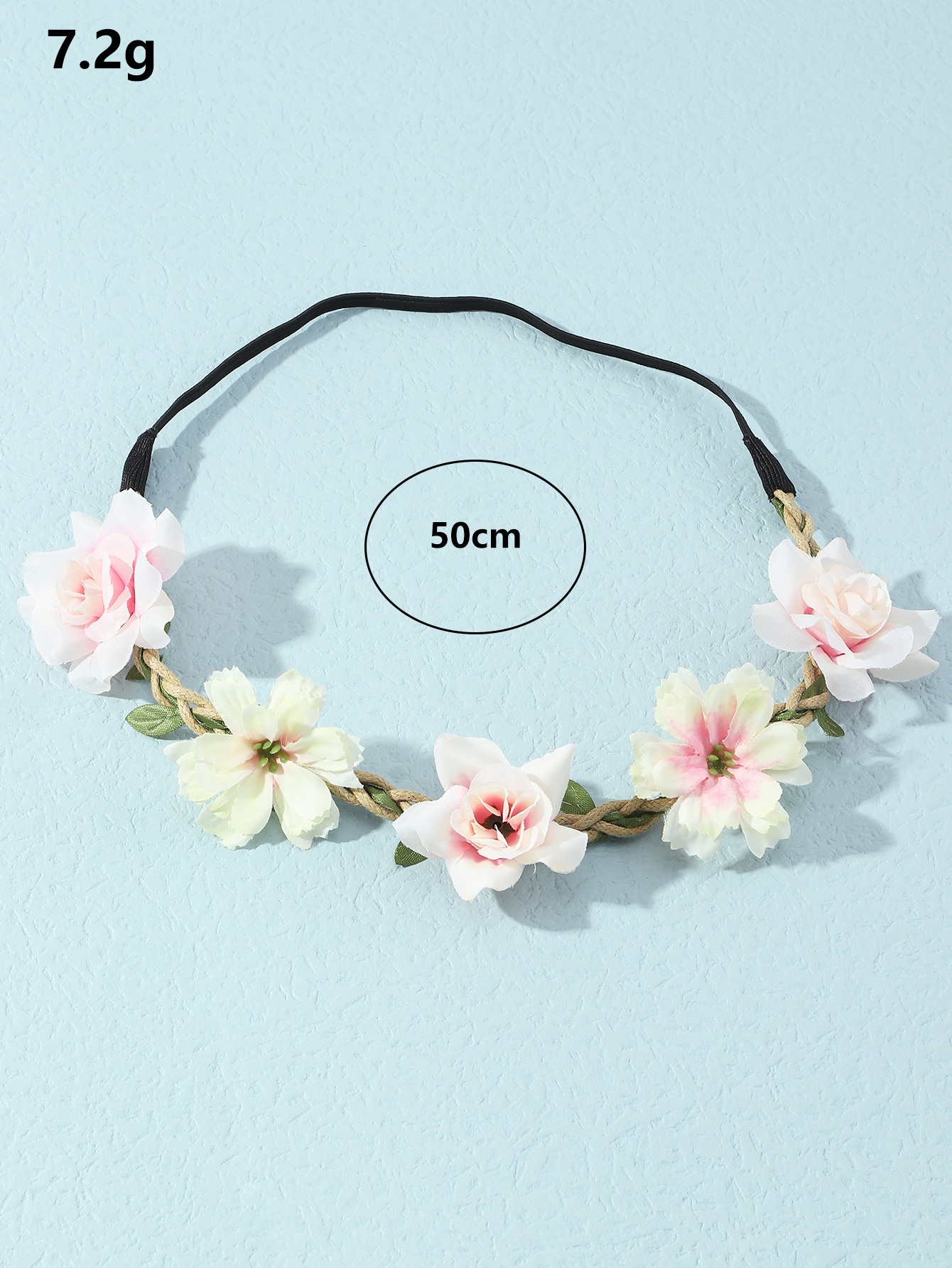 Fashion Cute Five Flowers Hand-stitched Woven Garland Girl Headband display picture 1