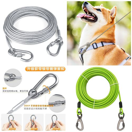 Galvanized anti-fall steel wire rope, coated steel wire safety rope with hook, steel wire cable, hoist buckle accessories