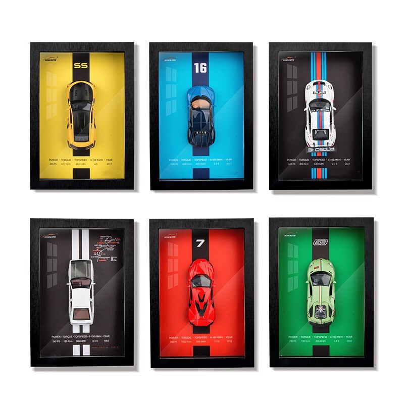 1:32 alloy car model hanging painting simulation racing car sports car toy car collection decoration gift living room hanging painting decorative painting