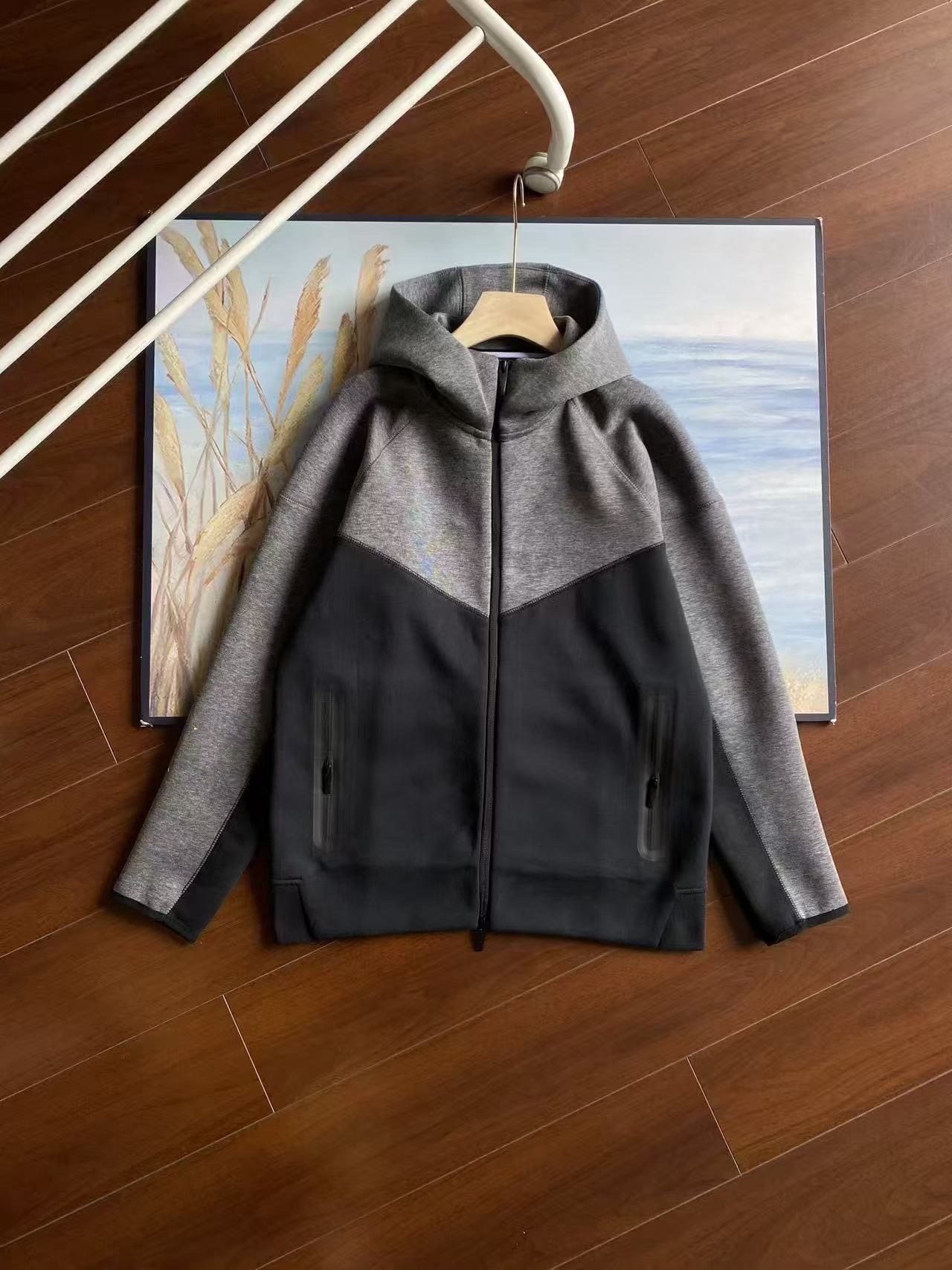 Chaqueta de cuatro estaciones para hombres, ropa de abrigo de tejer y pantalones cálidos, traje deportivo de corte tridimensional