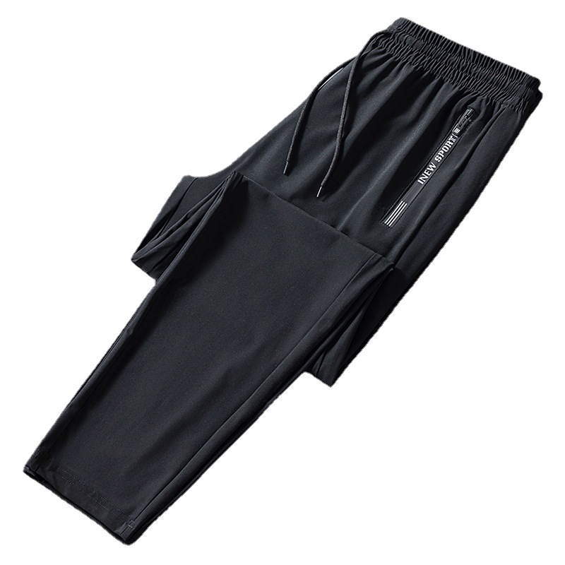 Pantalones de seda de hielo pantalones de secado rápido elásticos para hombres verano hombres transpirables deportes al aire libre fitness correr pantalones casuales al por mayor