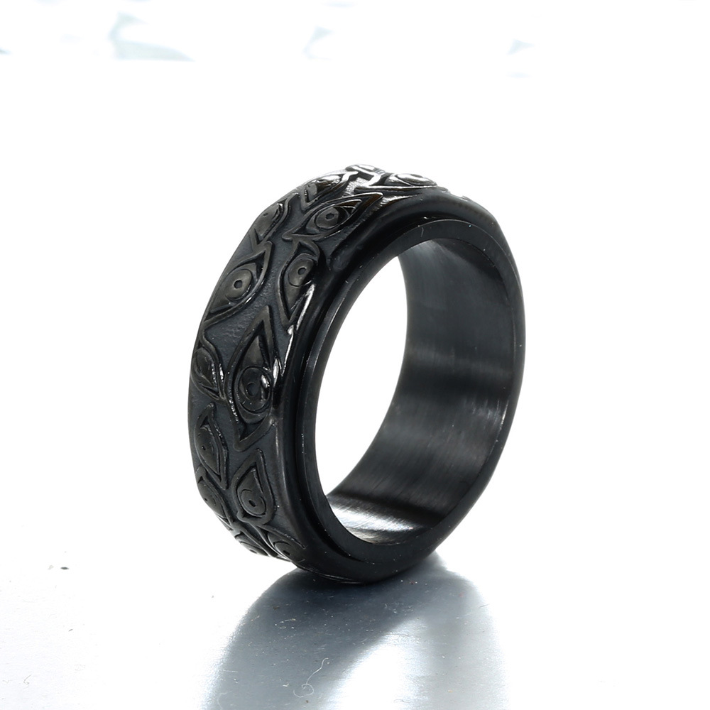 Eye Pattern Casual Retro Eye Stainless Steel Polishing Unisex Rings
