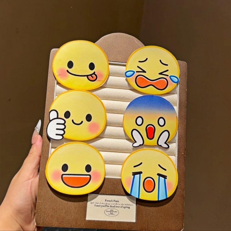 Funny emoji posts, cute and interesting bangs stickers, girlish and good-looking side fringe magic stickers