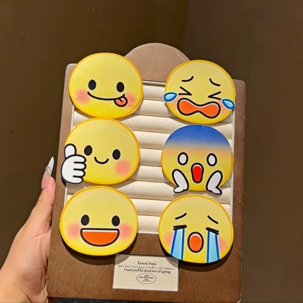 Funny emoji posts, cute and interesting bangs stickers, girlish and good-looking side fringe magic stickers