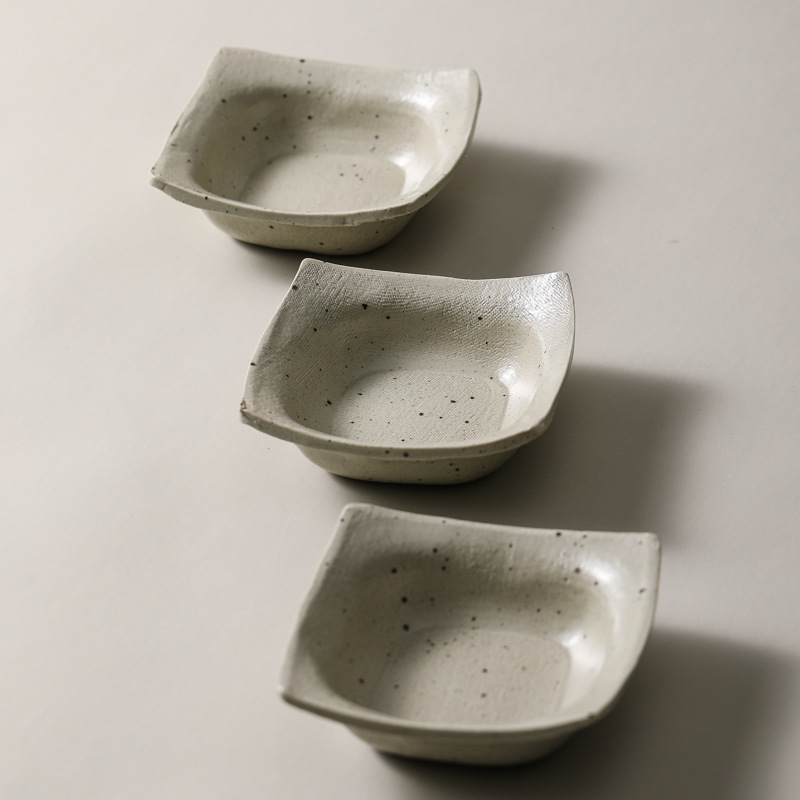 Yilongxuan Original Jingdezhen Ceramic Clay Sifang Dish Snack Nut Plate Refreshment Plate Dried Fruit Plate Snack Plate