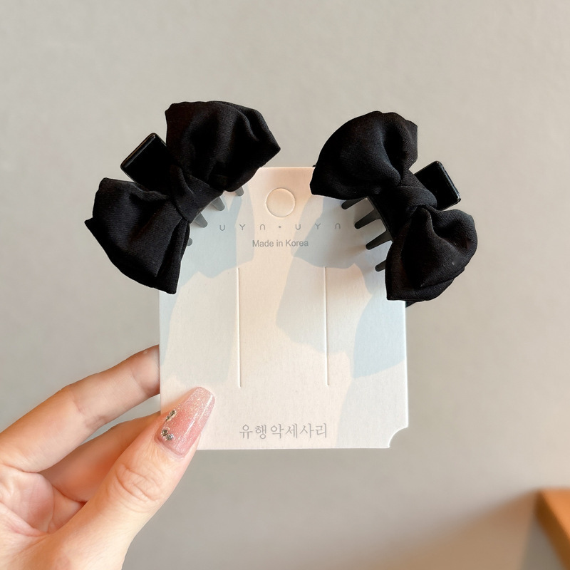 기품 있는 리본 집게핀 1쌍