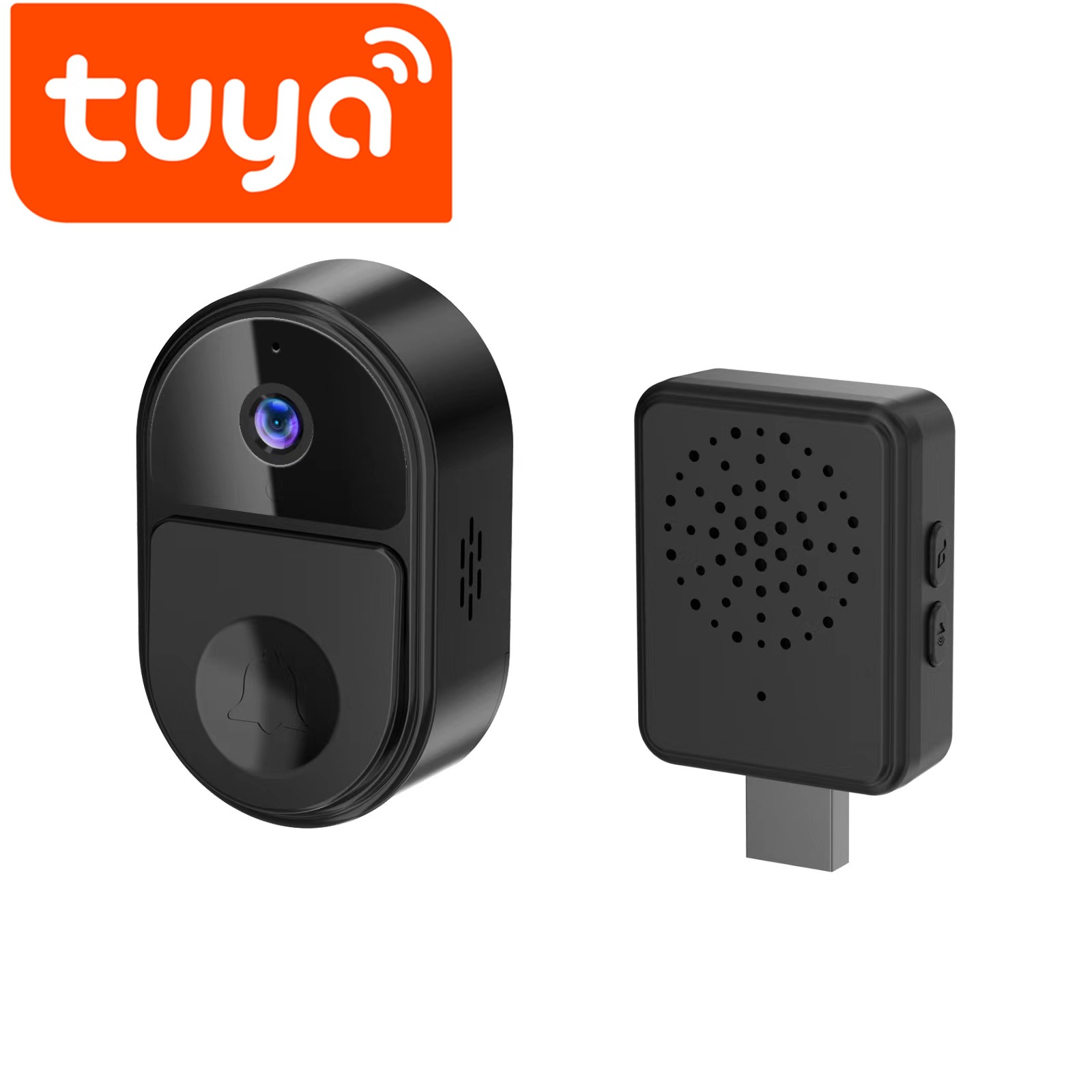 Timbre de video TUYA de bajo consumo WIFI Timbre inalámbrico HD Seguridad inteligente para el hogar Intercomunicador graffiti transfronterizo