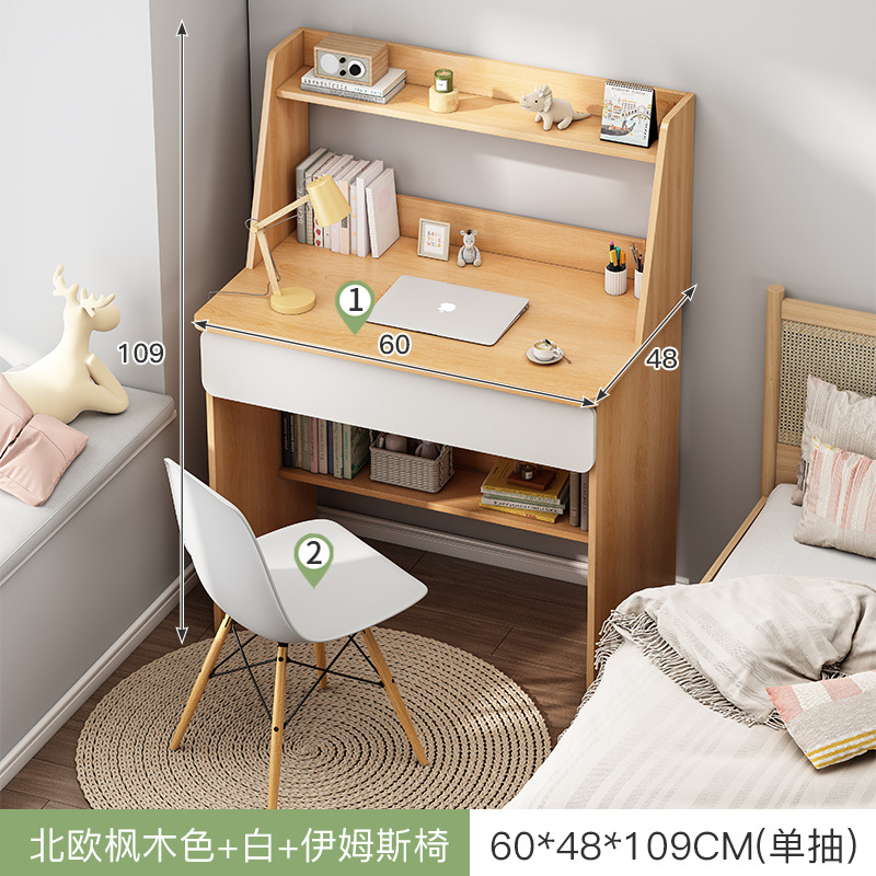 Escritorio de la computadora escritorio del hogar Escritorio de oficina con cajón simple chica moderna dormitorio estudiante Escritorio de escritura y aprendizaje