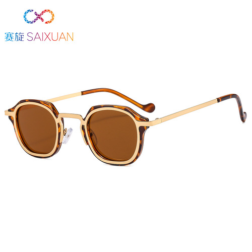  Summer New Fashion Sunglasses for Men and Women, European and American Style Metal Black Sunglasses, Personalized UV Protection, Wholesale