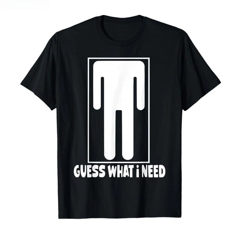 T-Shirt with Logo, Pure Cotton, Humorous Design for Women, Men's Pattern, Humorous Guess-The-Word T-Shirt for Men, Short-Sleeved