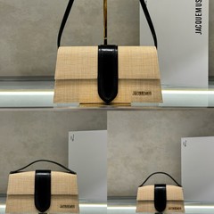 フレンチニッチジャックム ルバンビン ストローバッグ ハンドバッグ レディース ショルダー クロスボディバッグ 編みバッグ