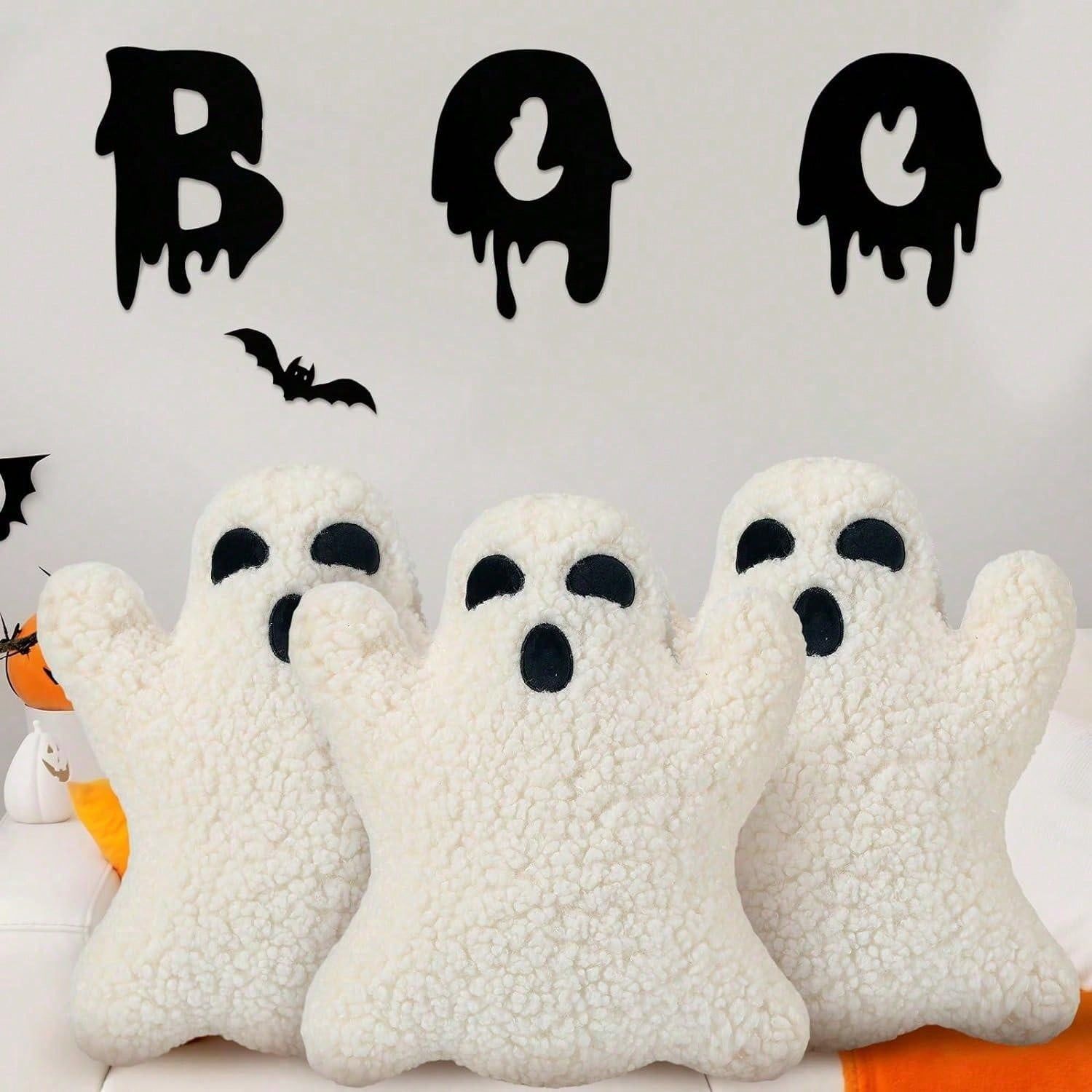 Nuevo juguete de peluche transfronterizo almohada fantasma decoración de cojines para el hogar de Halloween muñeca de regalo de vacaciones