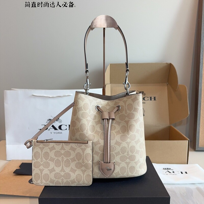 Koujia Tote Bag Genuine Leather Women's Bag Lv Bag New Style Bucket Bag Mother-Daughter Card Holder Shoulder Bag Handbag Basket Bag Koujia Tote Bag Genuine Leather Women's Bag Lv Bag New Style Bucket Bag Mother-Daughter Card Holder Shoulder Bag Handbag Basket Bag