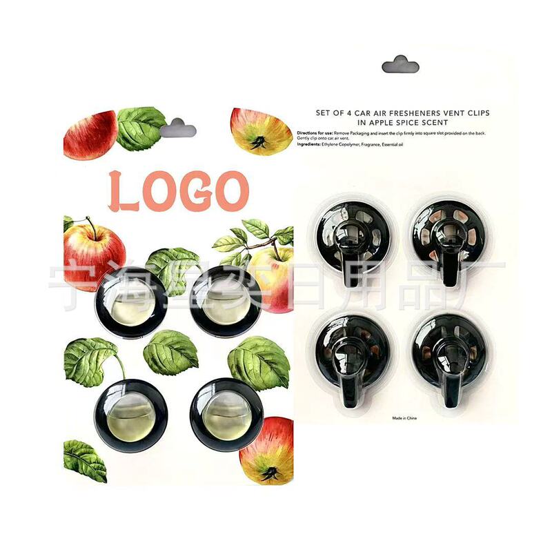 Apple-Flavored Car Air Outlet Aromatherapy Clip, Long-Lasting Fragrance, Deodorizing and Fresh Air, Factory Direct Batch Discount
