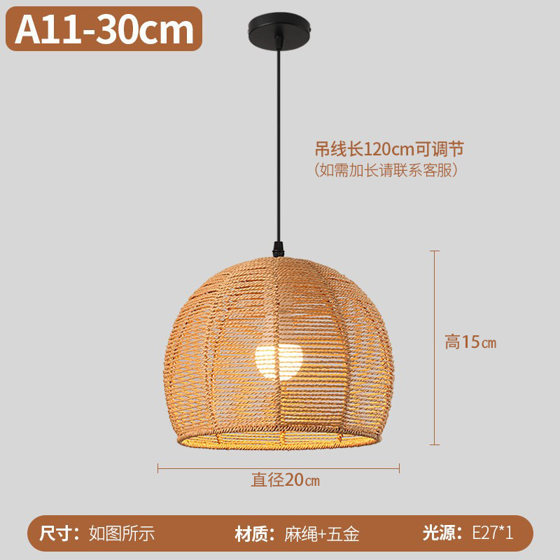 Nuevo candelabro de comedor de salón de té chino, sala de estar, lámpara antigua, sala de estudio de tatami, entrada, candelabro de ratán creativo, lámpara de bar