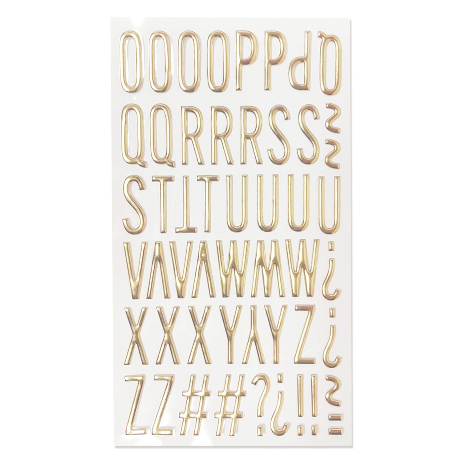 跨境3D立体烫金英文字母泡泡贴DIY手账配件批发金属立体粘贴