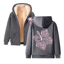 秋冬季羊羔绒外套男重磅加绒加厚男士卫衣黑色上衣青少年连帽开衫