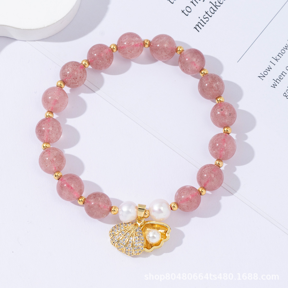 Pulseras de perlas de agua dulce naturales pulseras de alto nivel pulseras de cristal de fresa damas de moda diseñadas regalos de joyería amatista