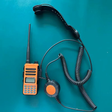 对讲机消防头盔头骨传导耳机耳麦克风K头PTT红色按键插头M