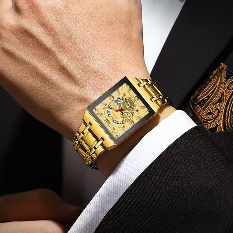 Orologi da uomo, piccoli orologi quadrati, orologi da uomo luminosi, orologi in lega, orologi da uomo, orologi al quarzo cavi_voghion.com