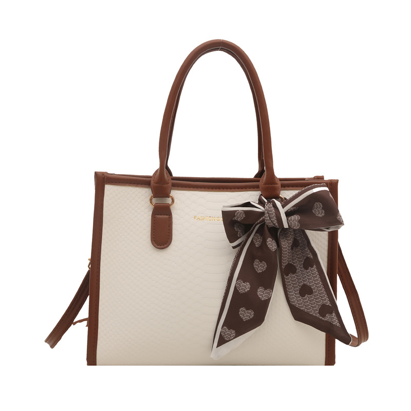 2025 moda nuevo bolso portátil portátil de gran capacidad viajero simple patrón de piel de serpiente bufanda decorativa bolso de mensajero de un solo hombro