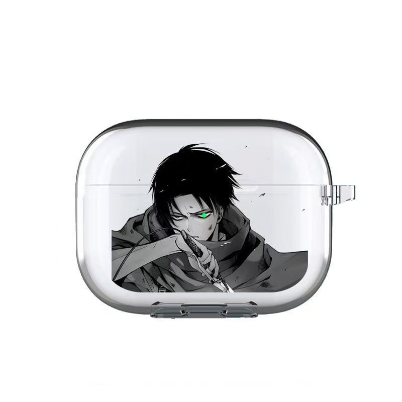 Attack on Titan Levi Soldier Suitable for Airpodspro2 Protective Cover Apple 3 Bluetooth Headphone Cover Anime Attack on Titan Levi Soldier Suitable for Airpodspro2 Protective Cover Apple 3 Bluetooth Headphone Cover Anime