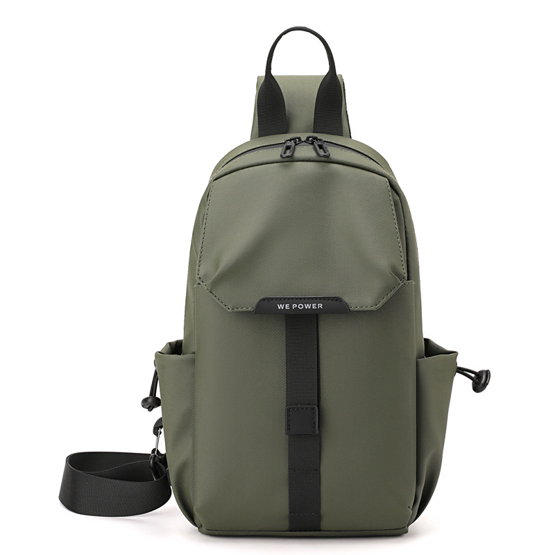 WEPOWER bolso de pecho simple para hombres, bolso de hombro para hombres, bolso de pecho, bolso deportivo, bolso de nylon impermeable.