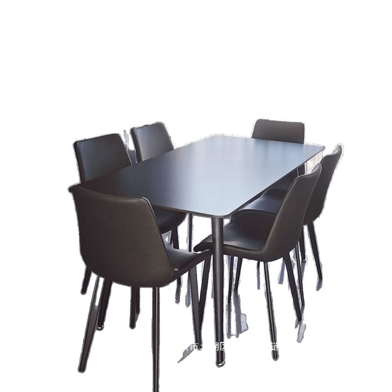 Fábrica directa 2026 tabla de comedor de roca negra pura combinación de mesa y silla de lujo ligera doméstica moderna y simple placa rectangular pequeña