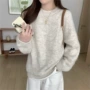 宽松套头圆领呼呼毛衣