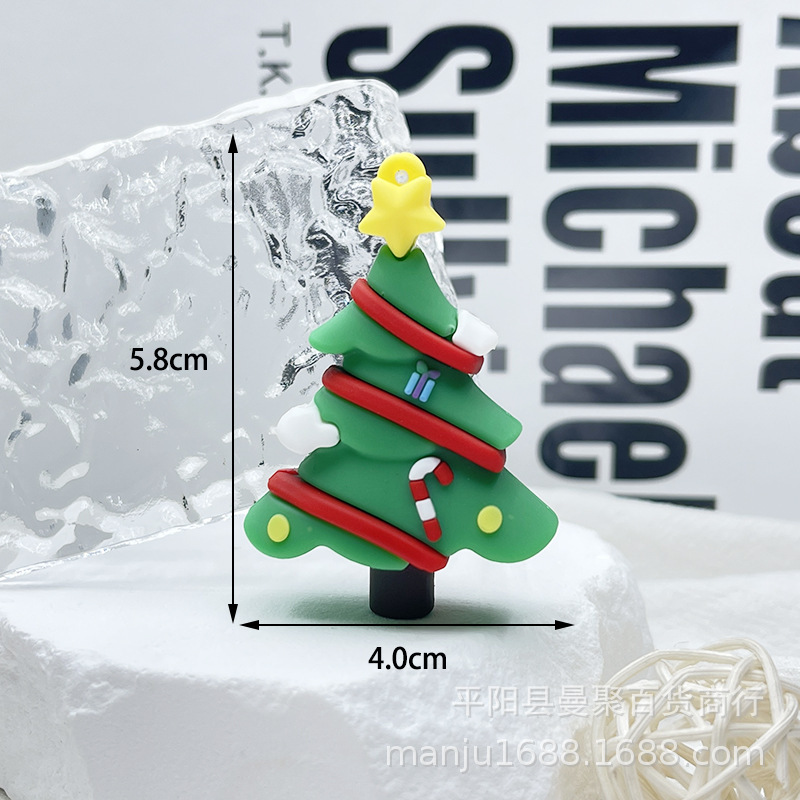 新しいクリスマスのキーホルダーの柔らかいゴムのペンダントの漫画のクリスマスの雪だるまの老人のキーホルダーのペンダントのクリスマスの小さいプレゼント|undefined