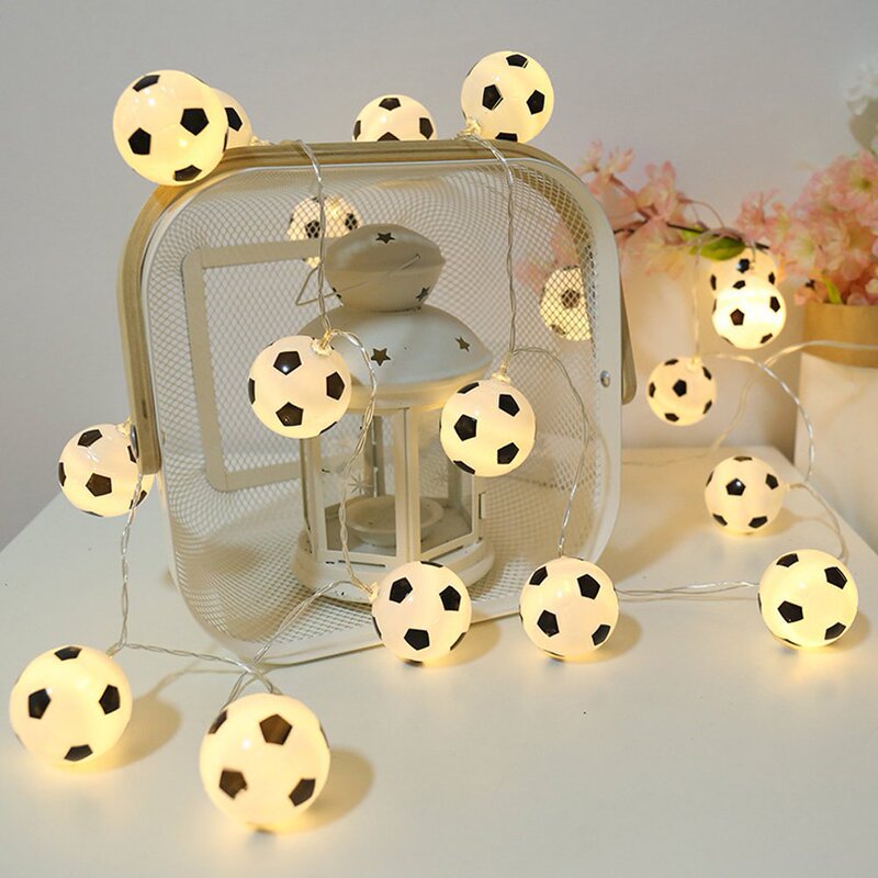 World Cup Football Led Shape Lights Ins Children's Room Bedroom Christmas Holiday Decoration Star String Lights
