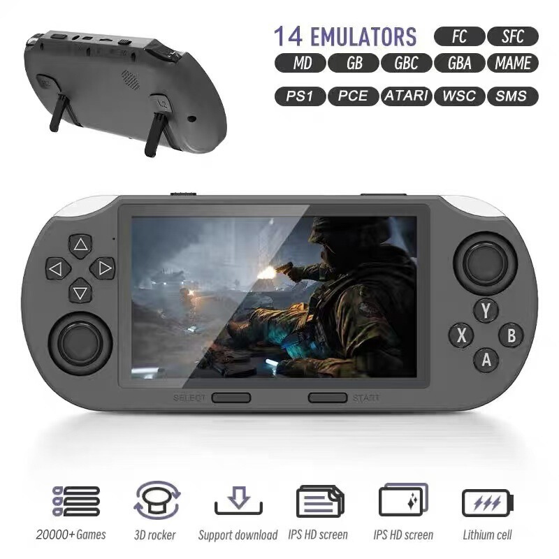 New Sf3000 Handheld Game Console Ps1 Hd 4.5inch Large Screen Dual Joysticks for Playing Handheld Consoles Portable Retro