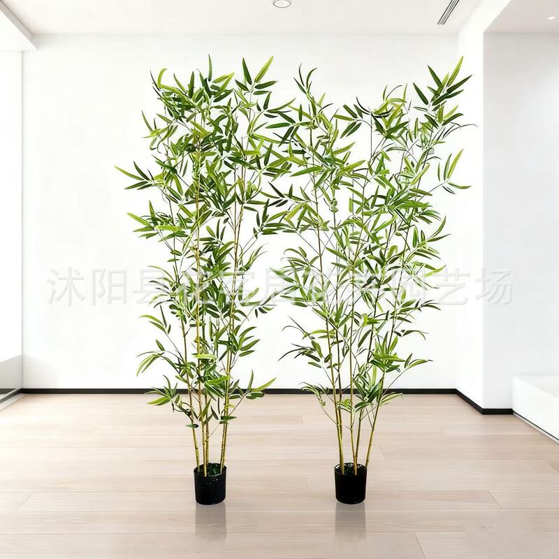 Simulated Bamboo Fake Fine Water Bamboo Home Outdoor Hotel Partition Decoration Potted Screen Green Plant Fence Simulated Green Plant