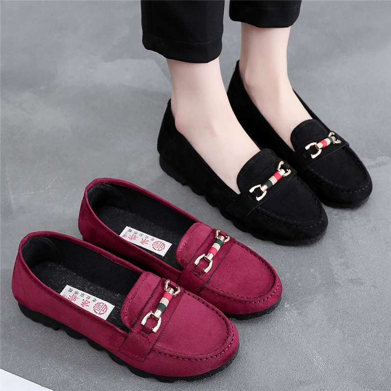 Старые Beijing cloth shoes женские однотонные обувь бобы обувь 2024 новое однофутовое плоское материнская обувь мягкий квадратный рот весна и лето
