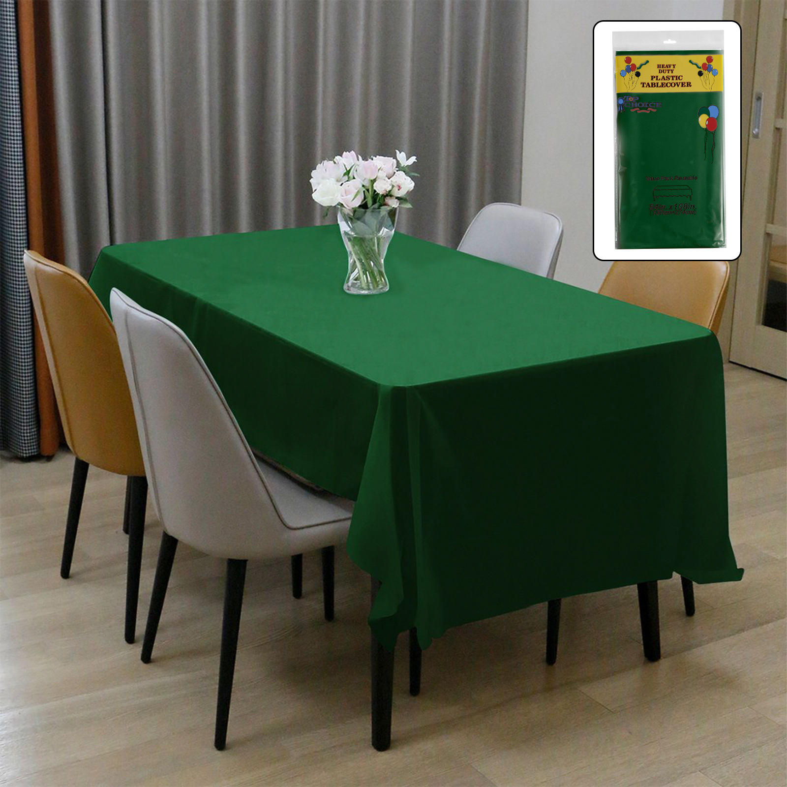 Mantel desechable transfronterizo de color liso, mantel impermeable de plástico PEVA engrosado para hoteles y fiestas de cumpleaños, venta al por mayor en stock.