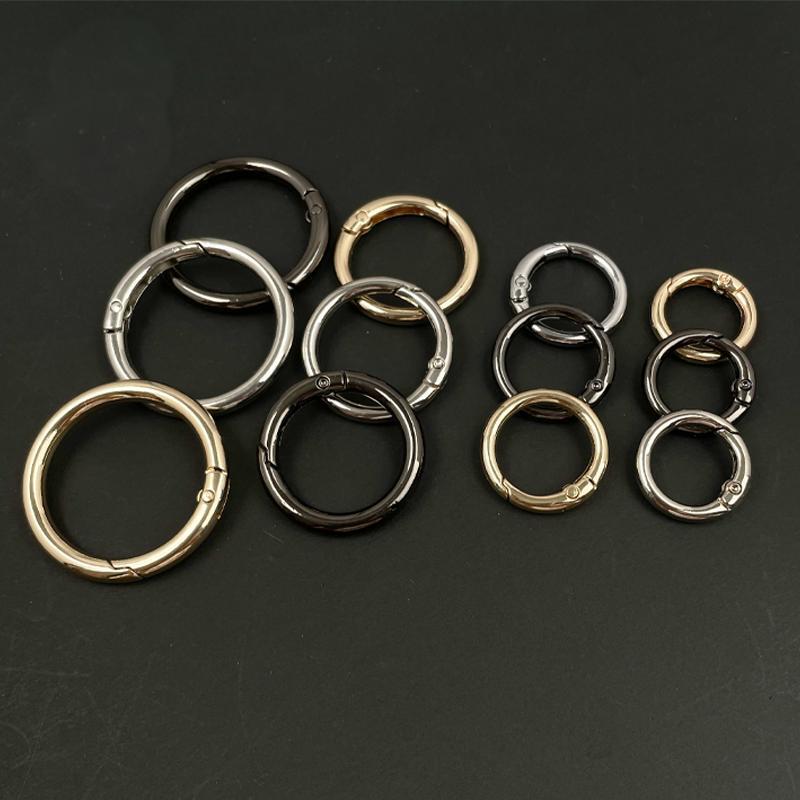スポット金属スプリングリングアクセサリー卸売亜鉛合金オープンリングハードウェアフックバックル diy ジュエリーバックルリングペンダント|undefined