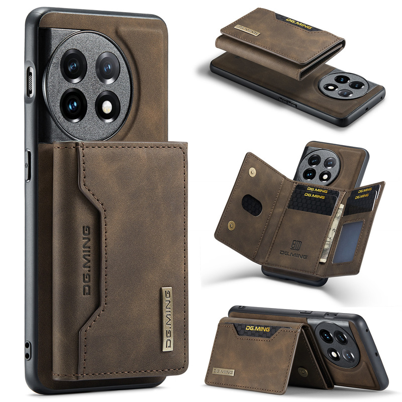 M2 is suitable for one plus 11 three-fold magnetic card bag 1 12 split mobile phone case 1 10 Pro 2-in -1 protective cover