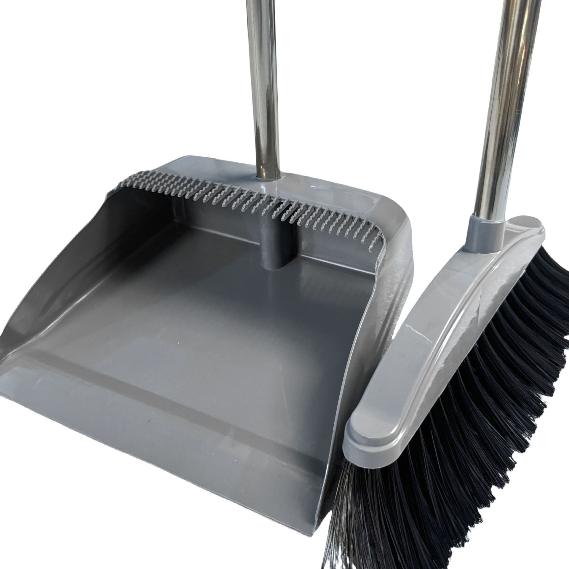 Juego de escoba de venta directa de fábrica para limpieza del hogar, combo de escoba y recogedor, escoba plegable para barrer, antiadherente para pelo, cerdas suaves.